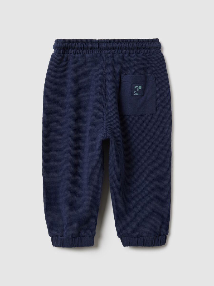 Boys' Regular Fit Blue Pure Cotton Trousers_1