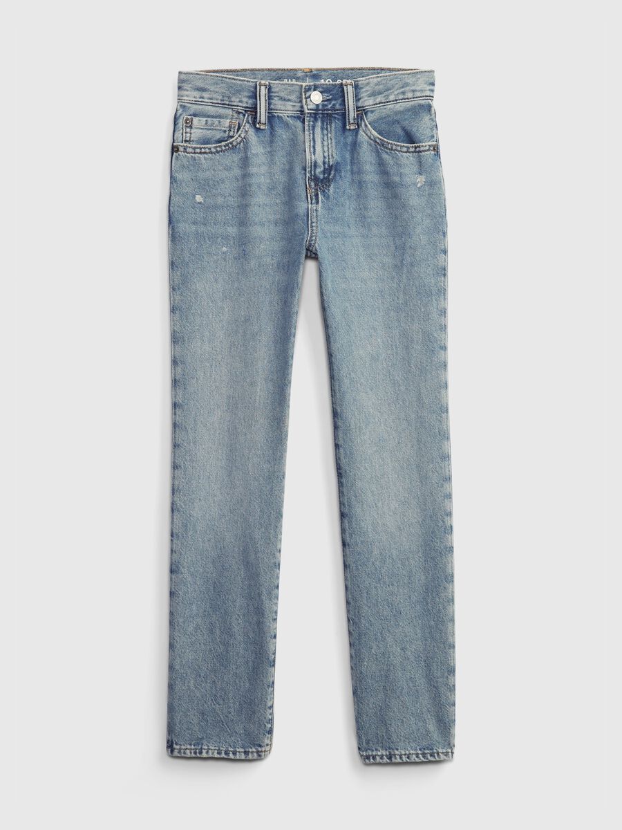 Jeans cinque tasche con abrasioni_2