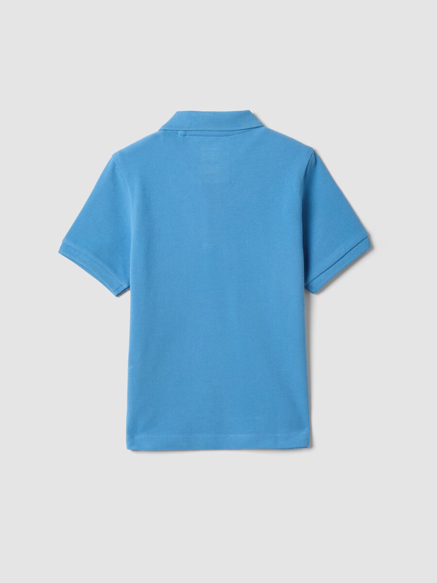 Polo bleu clair &agrave; manches courtes en pur coton biologique pour gar&ccedil;on_1