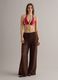 Multicolour triangle bikini top in stretch fabric_1