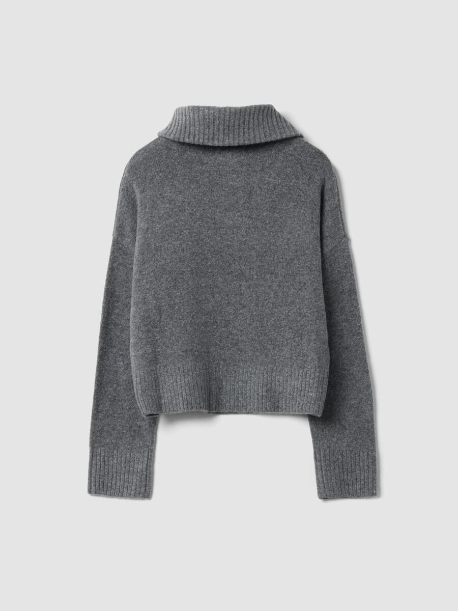 Grey half-zip stretch wool jumper_6