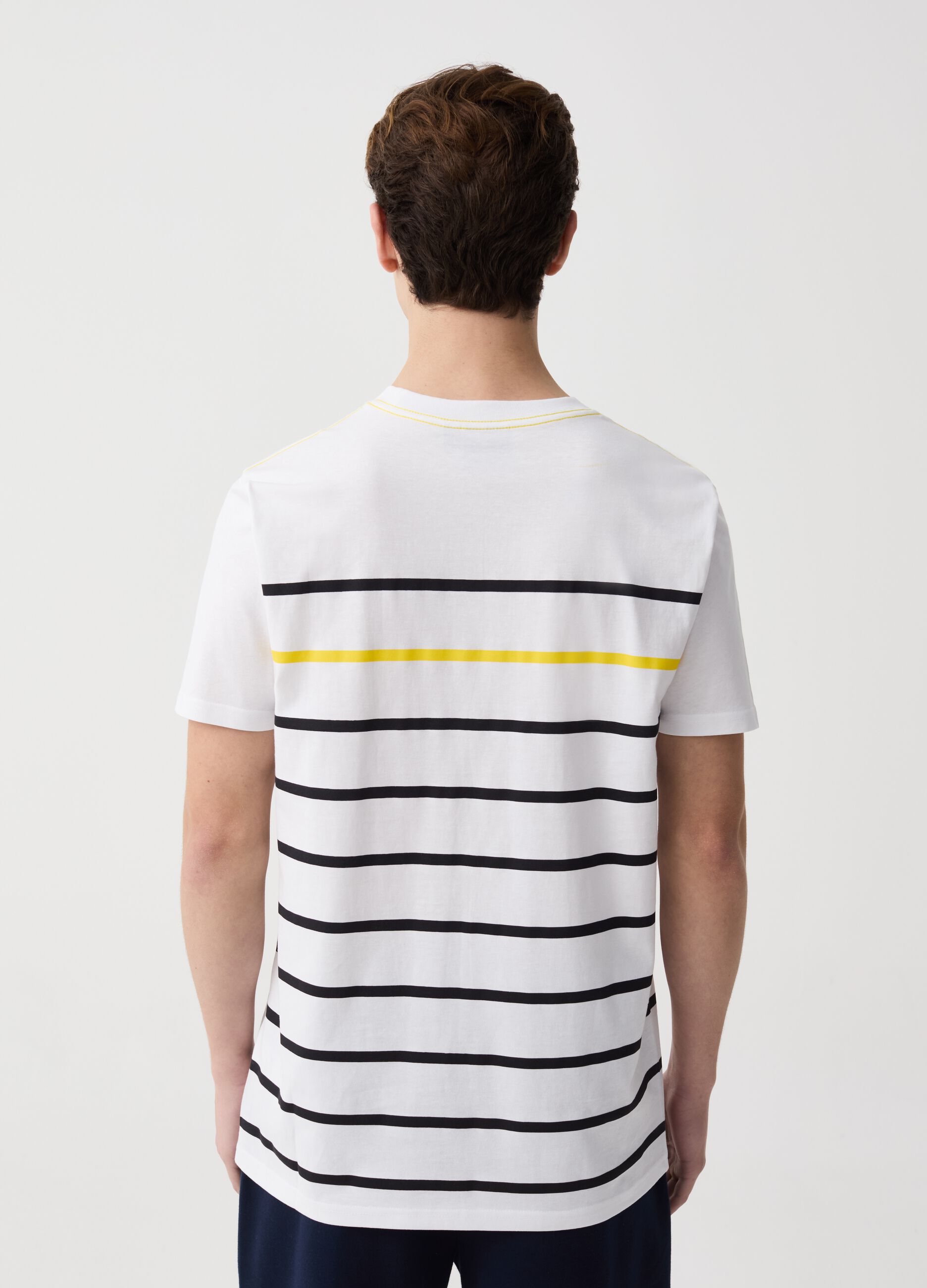 Striped T-shirt with Navigare Sport print