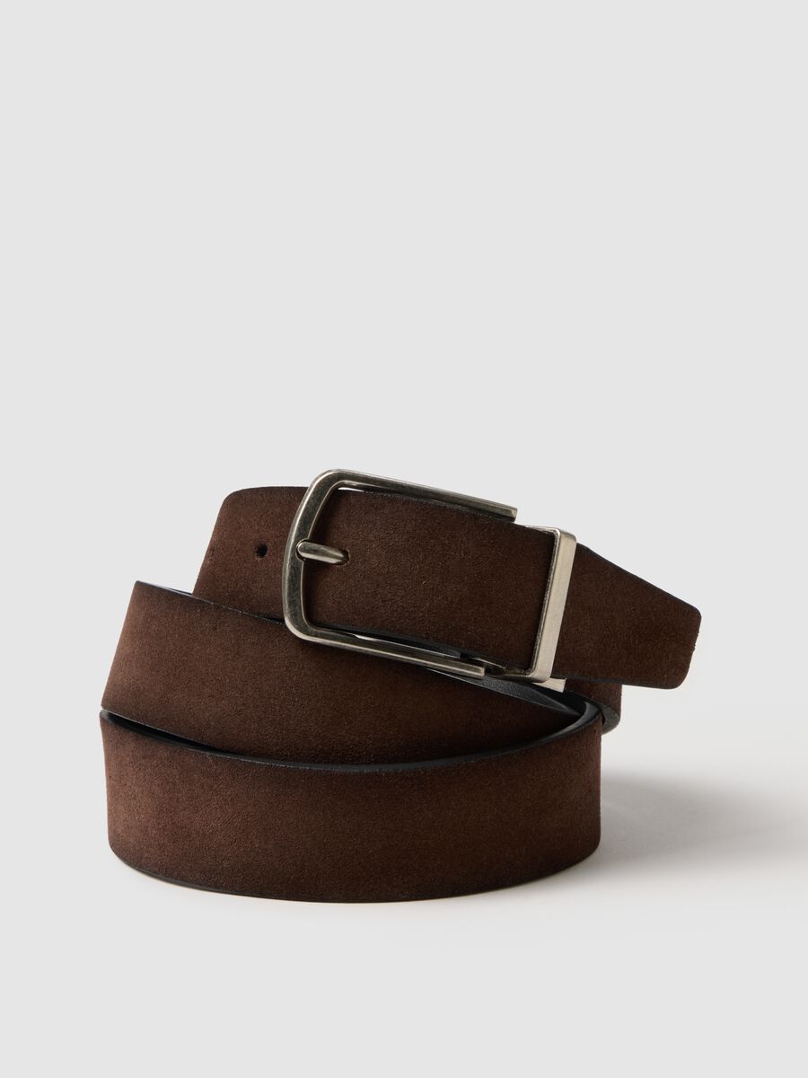 Multicolour reversible genuine leather belt_2