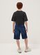 Blue denim shorts in stretch cotton_1