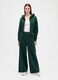 Green Palazzo Trousers in Cotton and Polyester Blend_0