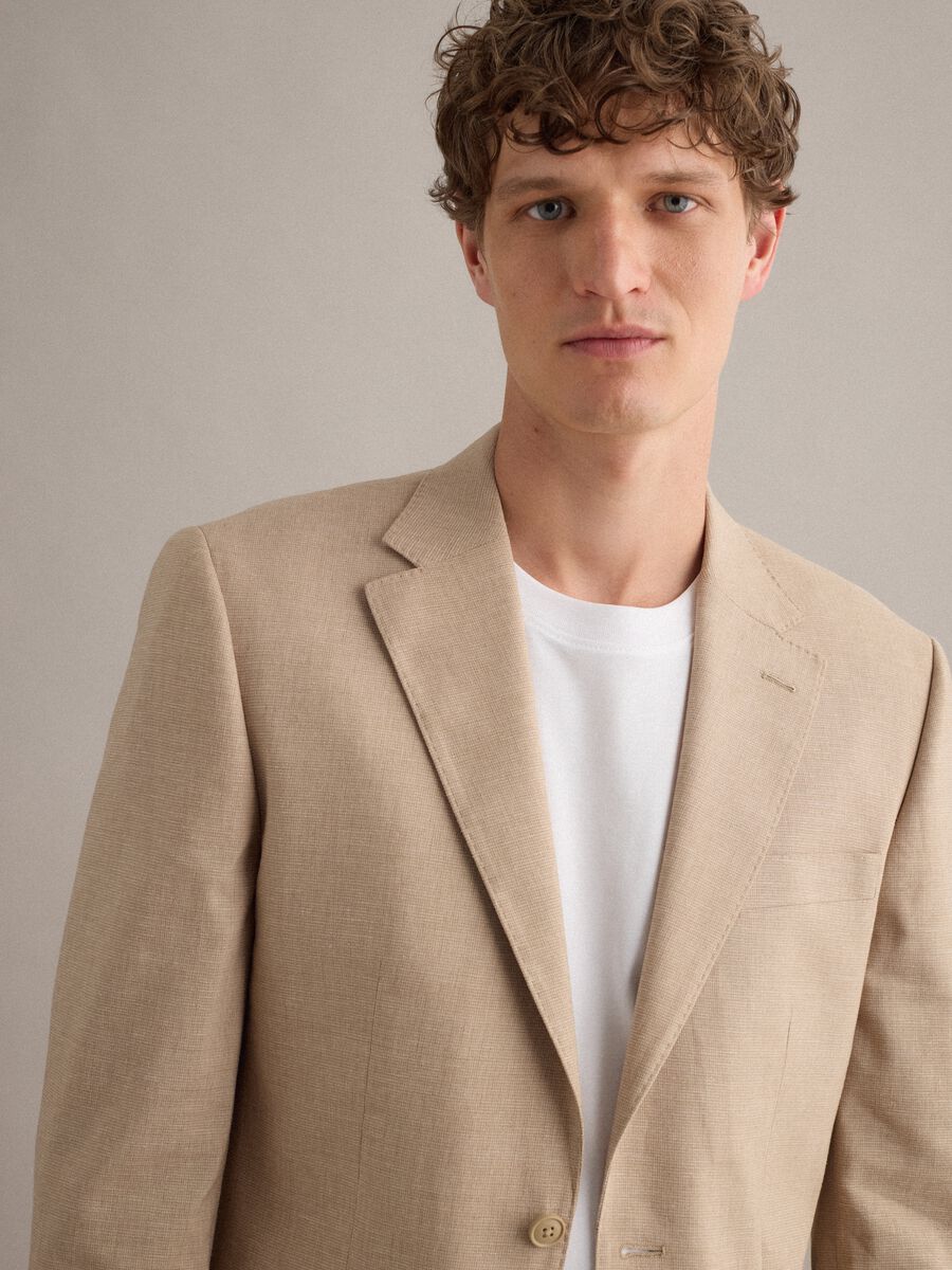 Slim Fit Beige Blazer_2