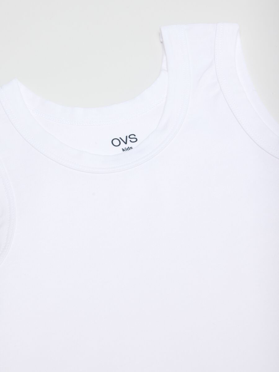 Double pack de d&eacute;bardeurs en coton stretch blanc pour gar&ccedil;ons, coupe regular_2