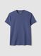 Purple pure cotton regular-fit short-sleeve T-shirt_0