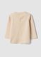 Beiges Rundhals-Shirt aus reiner Bio-Baumwolle_1