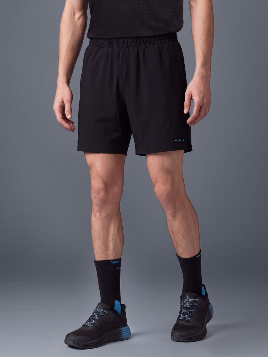 Black stretch easy-dry shorts ALTAVIA_1