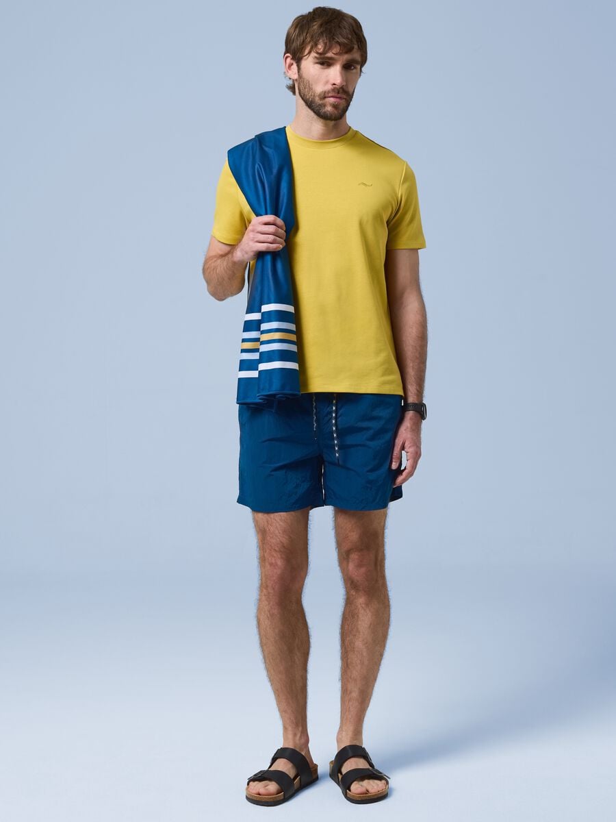 Blaue Boxer-Badeshorts ALTAVIA SAILNG mit elastischem Bund_0