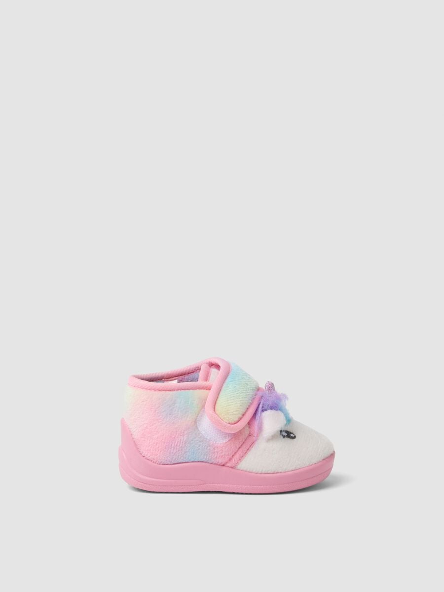 Pink unicorn-pattern slippers_0