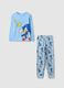 Boy's blue pure cotton pyjamas regular fit with Sonic print_0