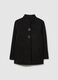 Black regular fit coat with buttons_4