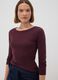 T-shirt viola in puro cotone con girocollo regular fit_2
