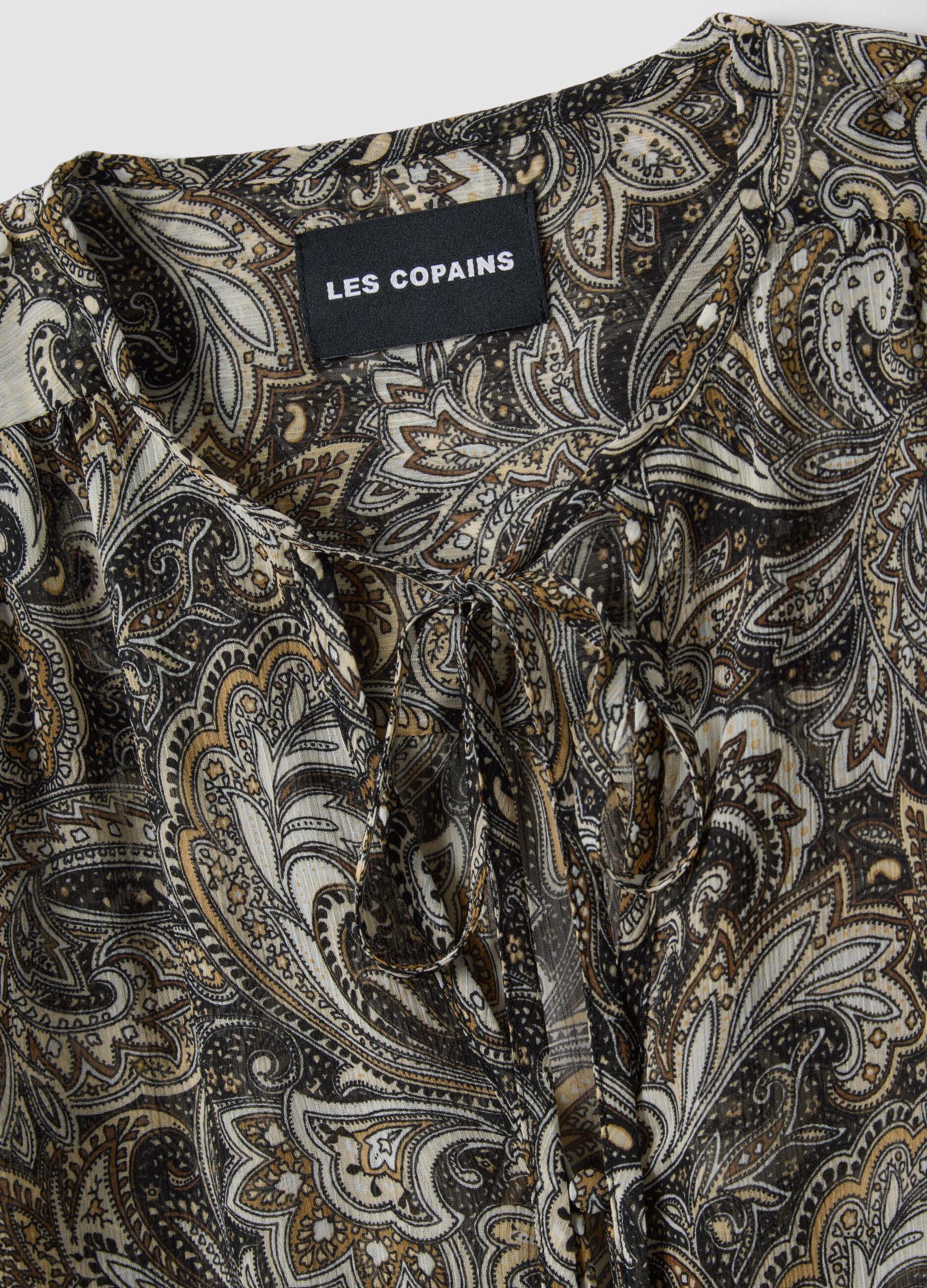 Multicolour paisley-print long-sleeve shirt