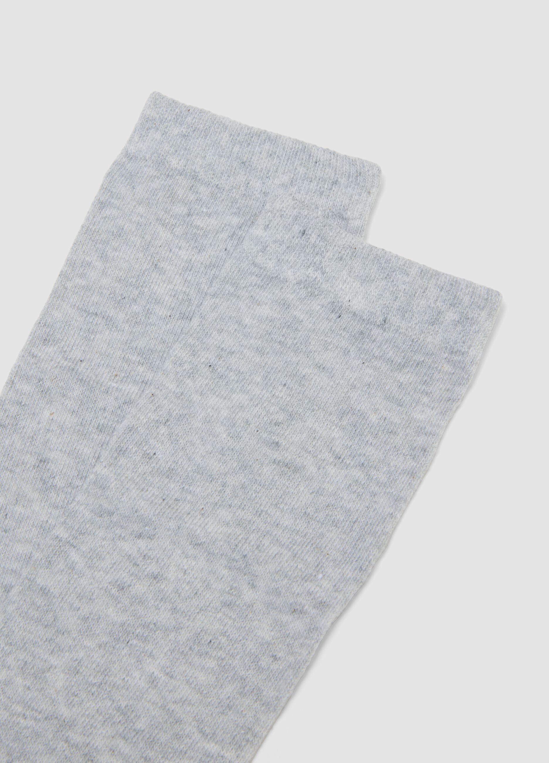 Three-pack of grey stretch organic cotton socks