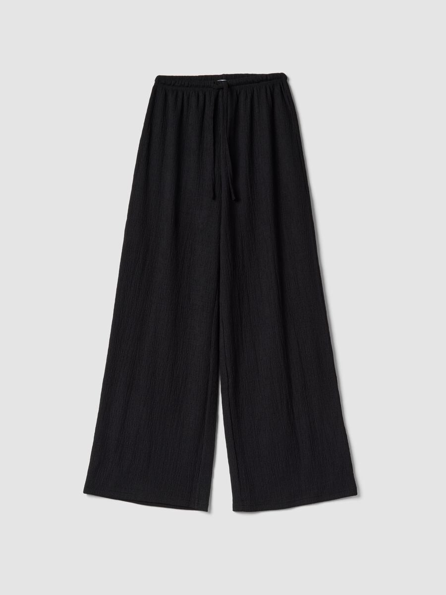 Schwarze Wide-Leg-Jogginghose_4