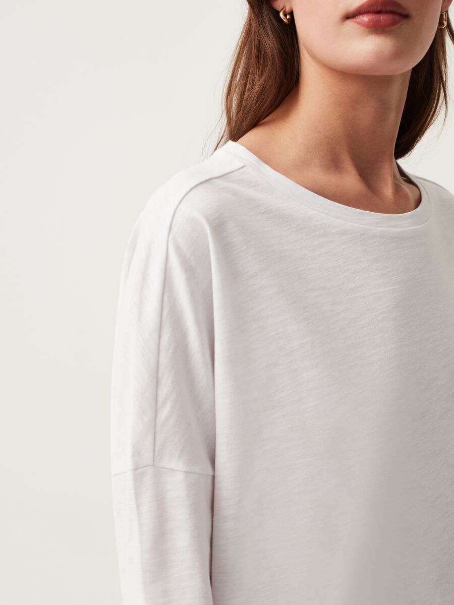 Long-sleeved T-shirt in cotton slub._3