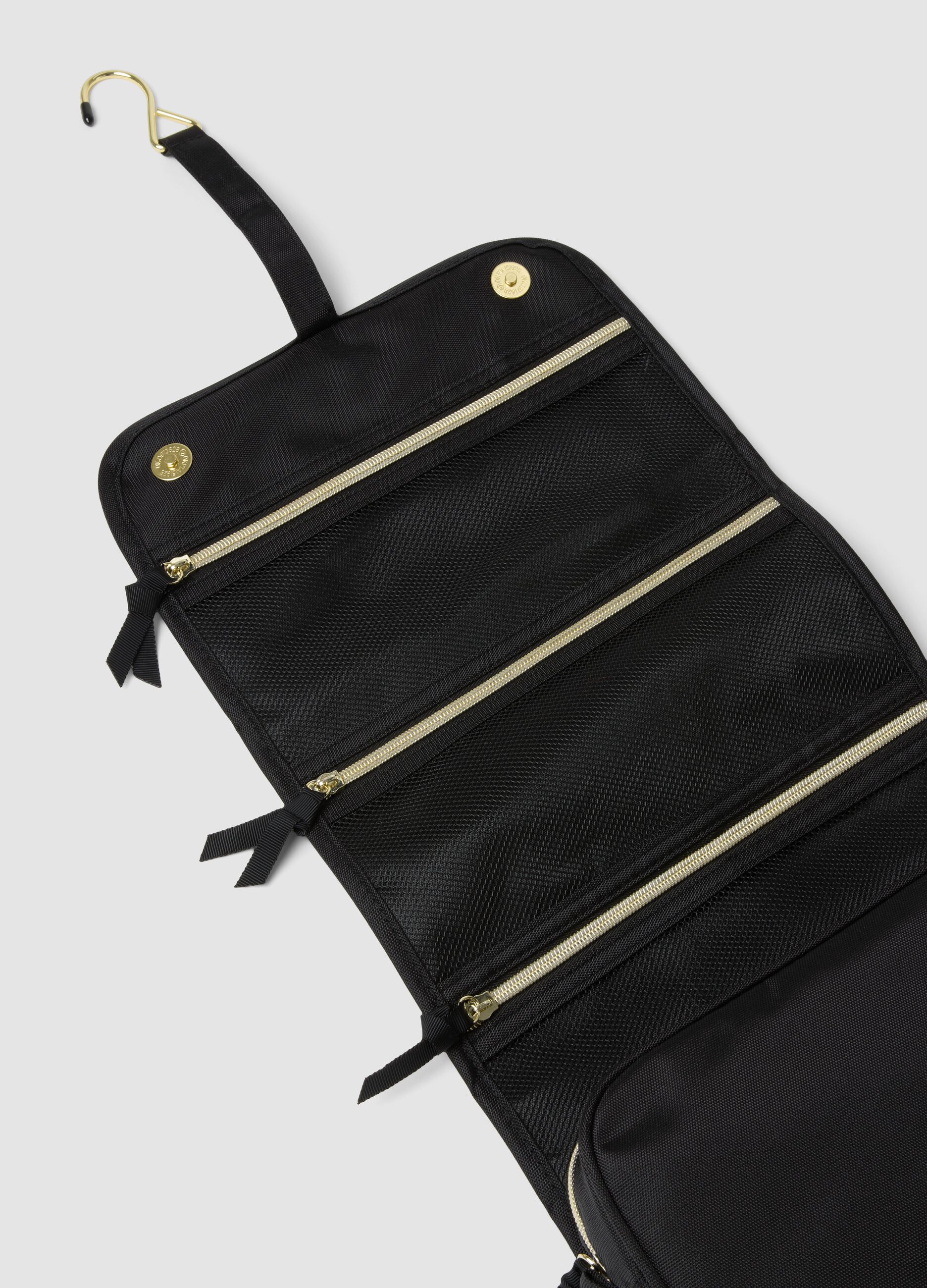 Necessaire de viagem preta com gancho