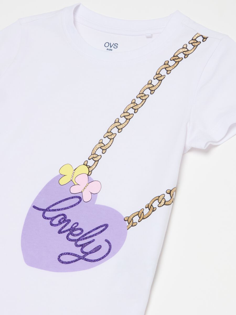 Camiseta con estampado y detalles purpurina_2