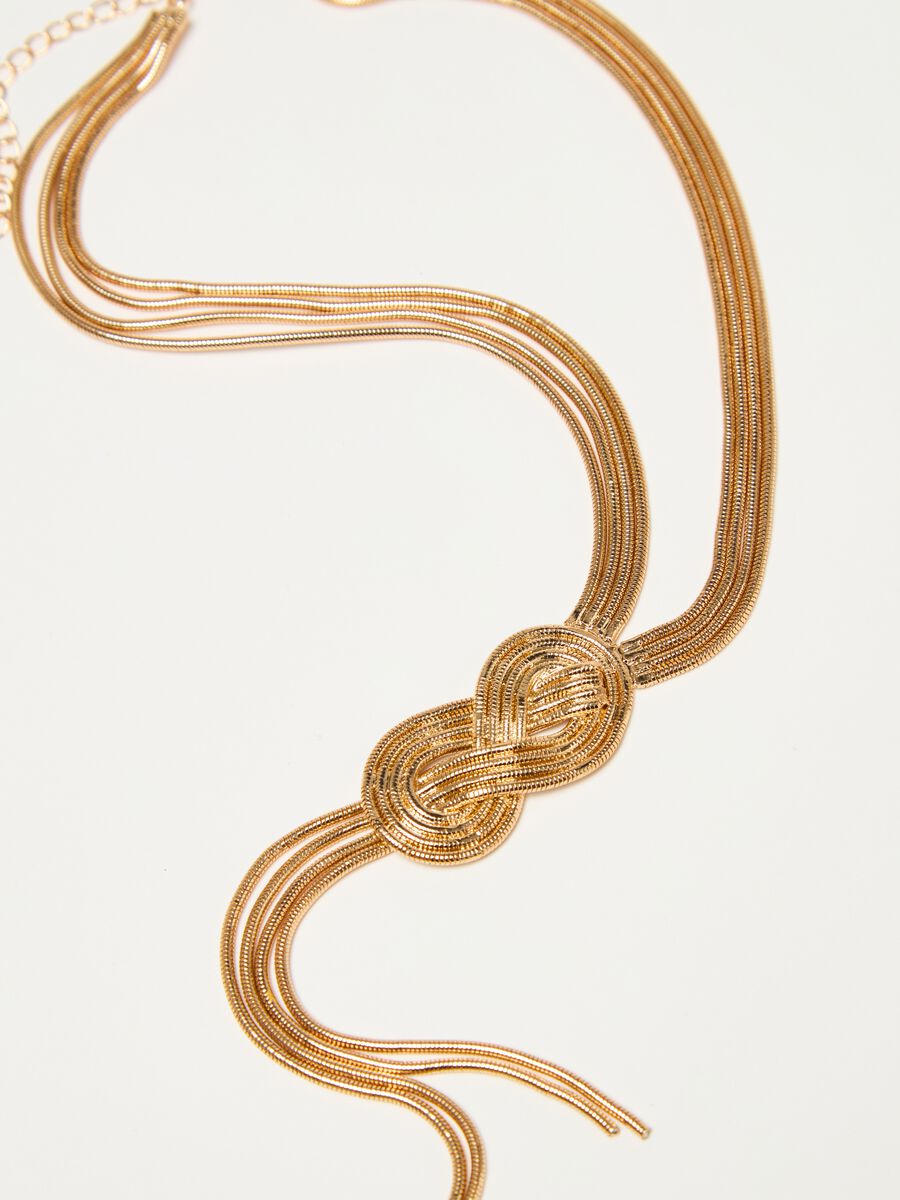 Multi-strand necklace with knot_1