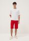 Boys&rsquo; red cotton-blend comfort-fit shorts_0
