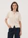 Beige pure cotton cable-knit cardigan, regular fit_2
