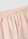 Pijama branco e rosa em algod&atilde;o org&acirc;nico puro com ursinho para menina_2