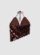 Brown sequin stretch-fabric top_6