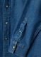 Blue denim regular fit pure cotton shirt with pockets_6