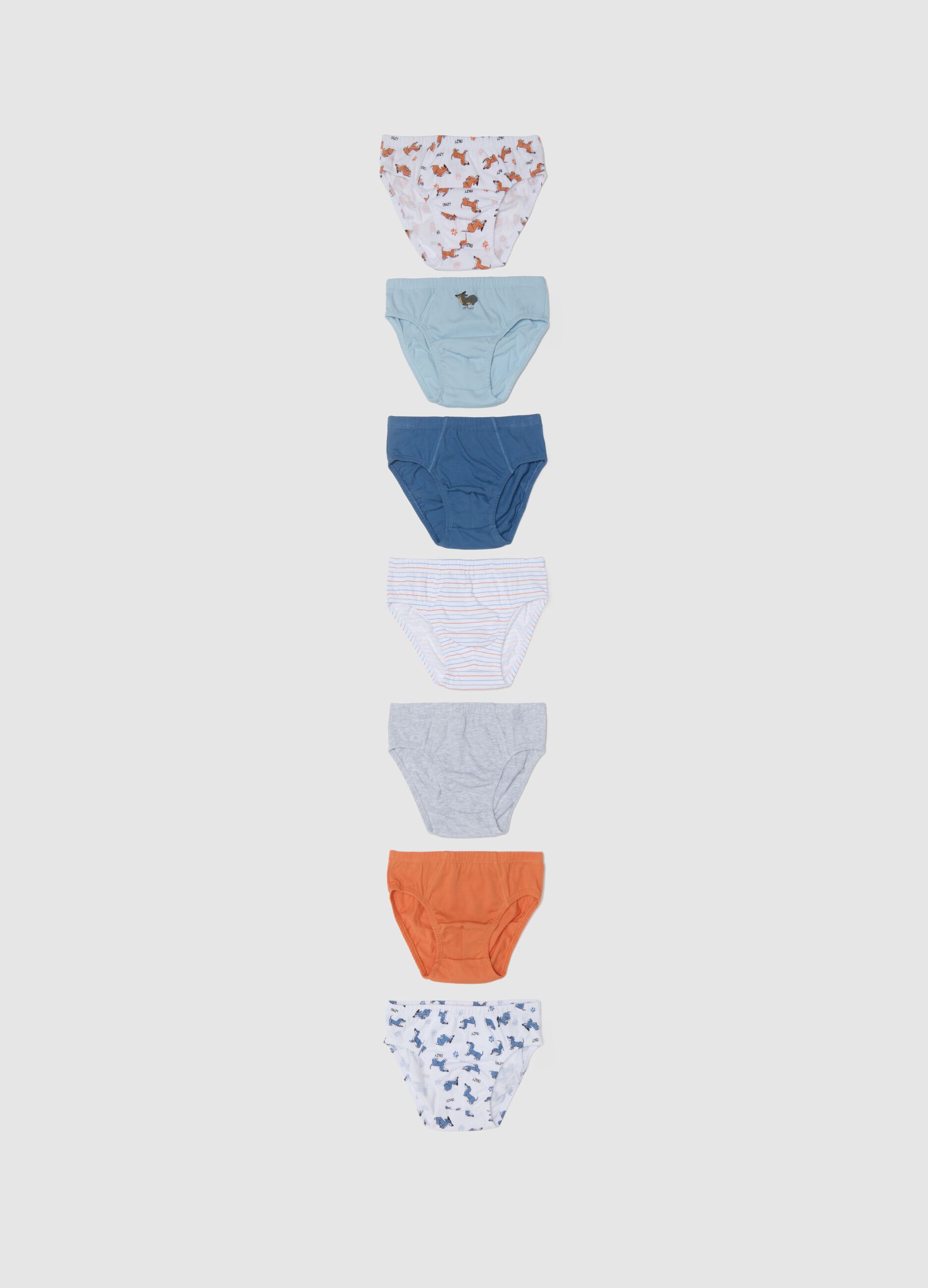 Multicolour pure cotton kids' brief multipack