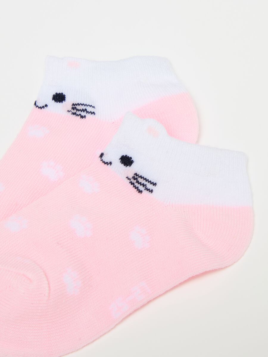 Two-pair pack shoe liners with animals design_1