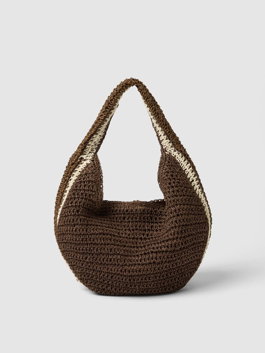 Brown pure paper fabric bag_1