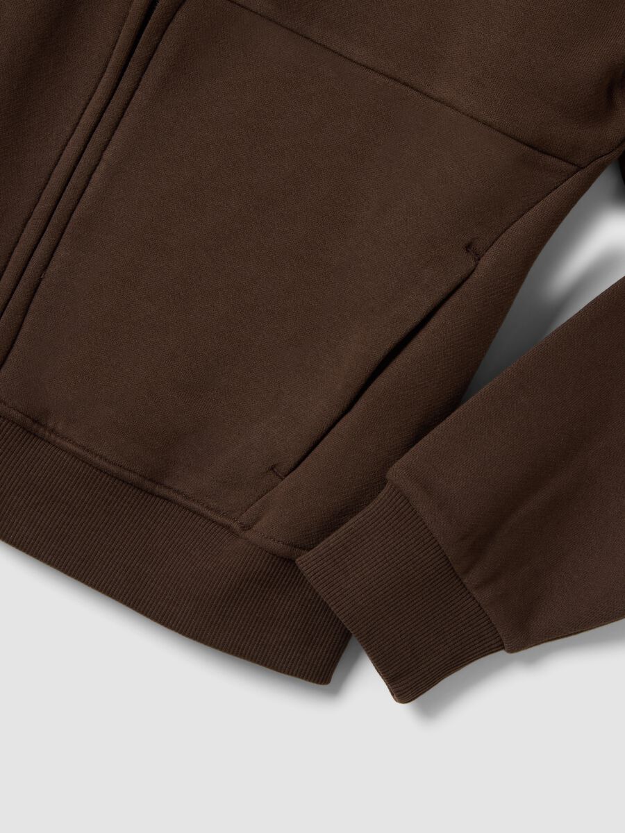 Brown organic cotton hoodie in relaxed fit_6