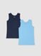 2-pack of multicolour boys' vests in pure organic cotton, regular fit_0