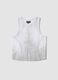Girls&rsquo; white stretch-cotton fitted tank top_0