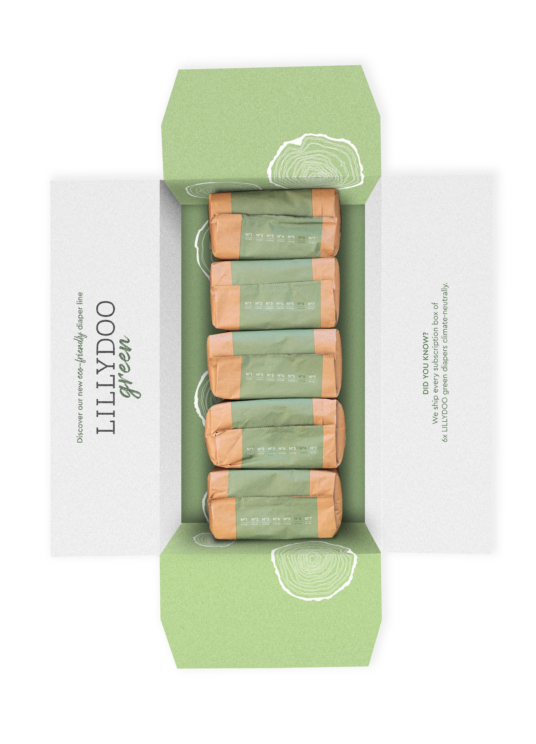 5 paquetes de pañales multipack ecosostenibles N° 6 (13-18 kg) Lillydoo