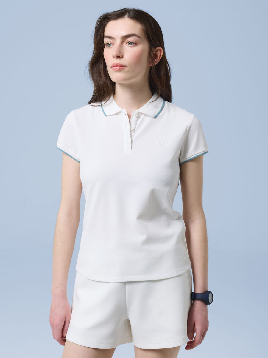 Wei&szlig;es ALTAVIA SAILING Poloshirt aus Stretch-Baumwolle_0