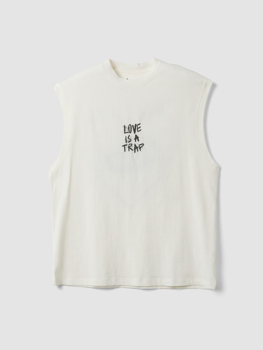 White pure cotton tank top_0