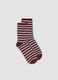 Red striped stretch-fabric socks_0