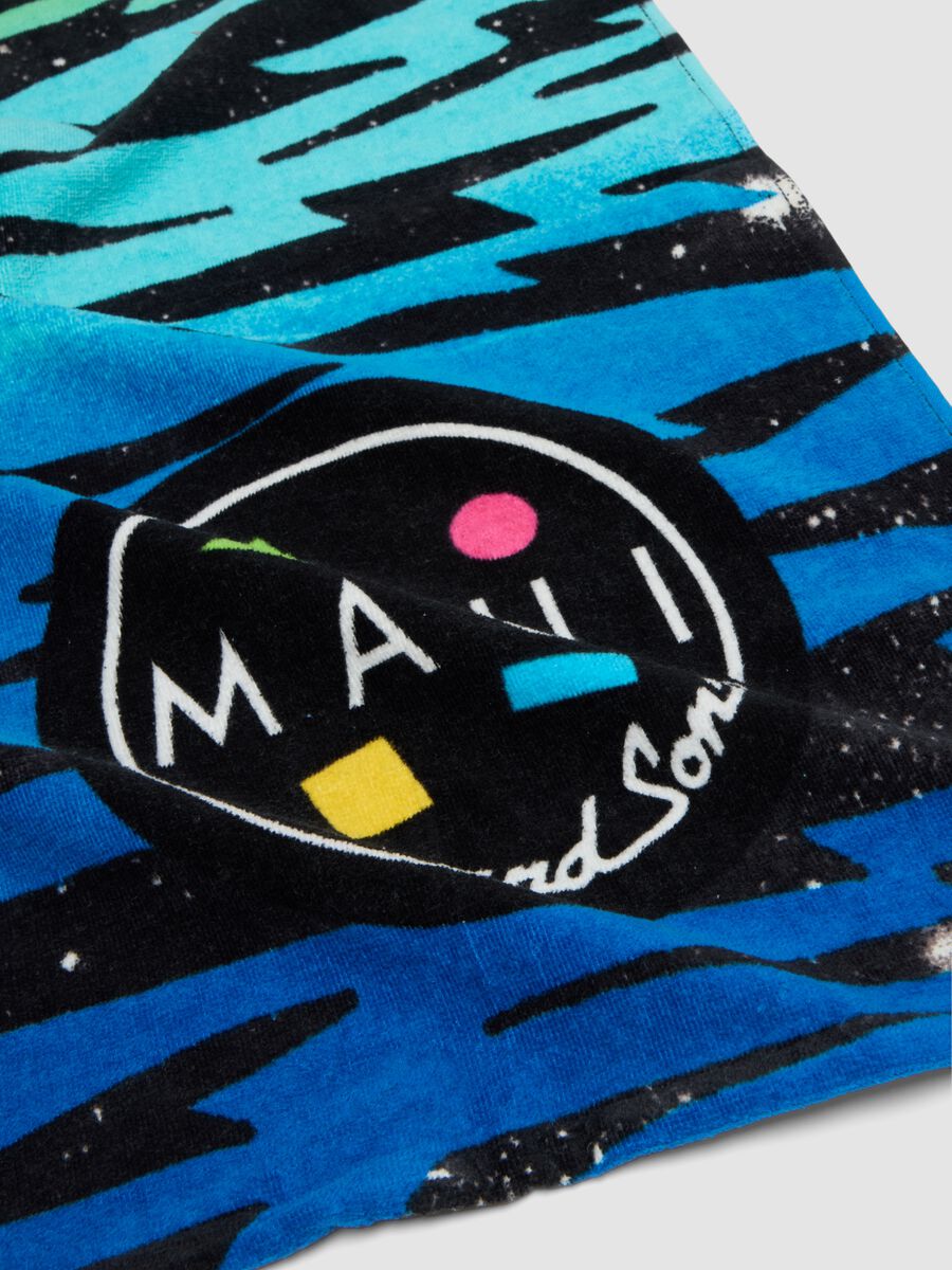 Toalha de praia multicolor em algod&atilde;o puro_2