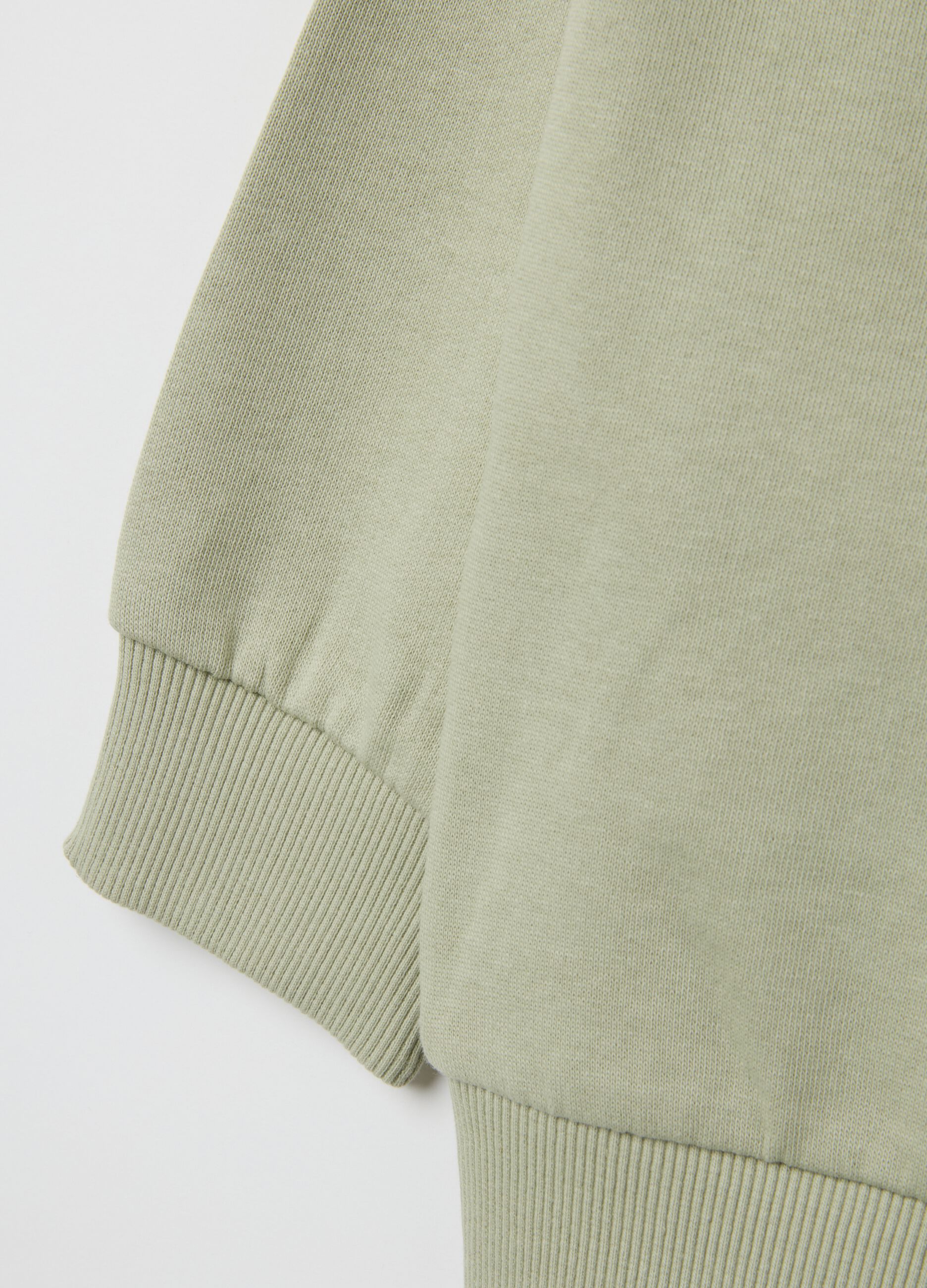 Children's green pure cotton sweatshirt regular fit