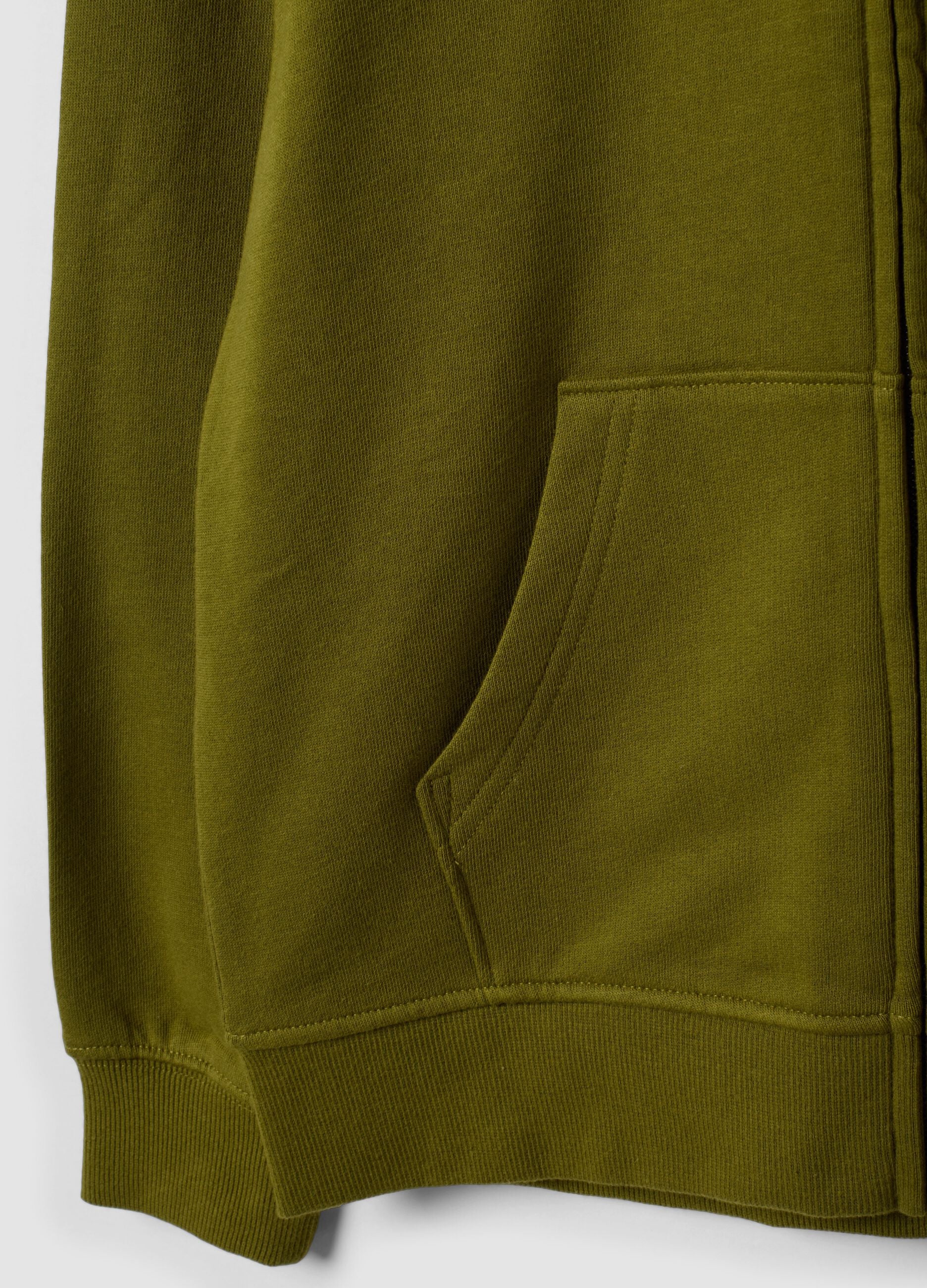 Green regular-fit organic cotton hoodie for boys