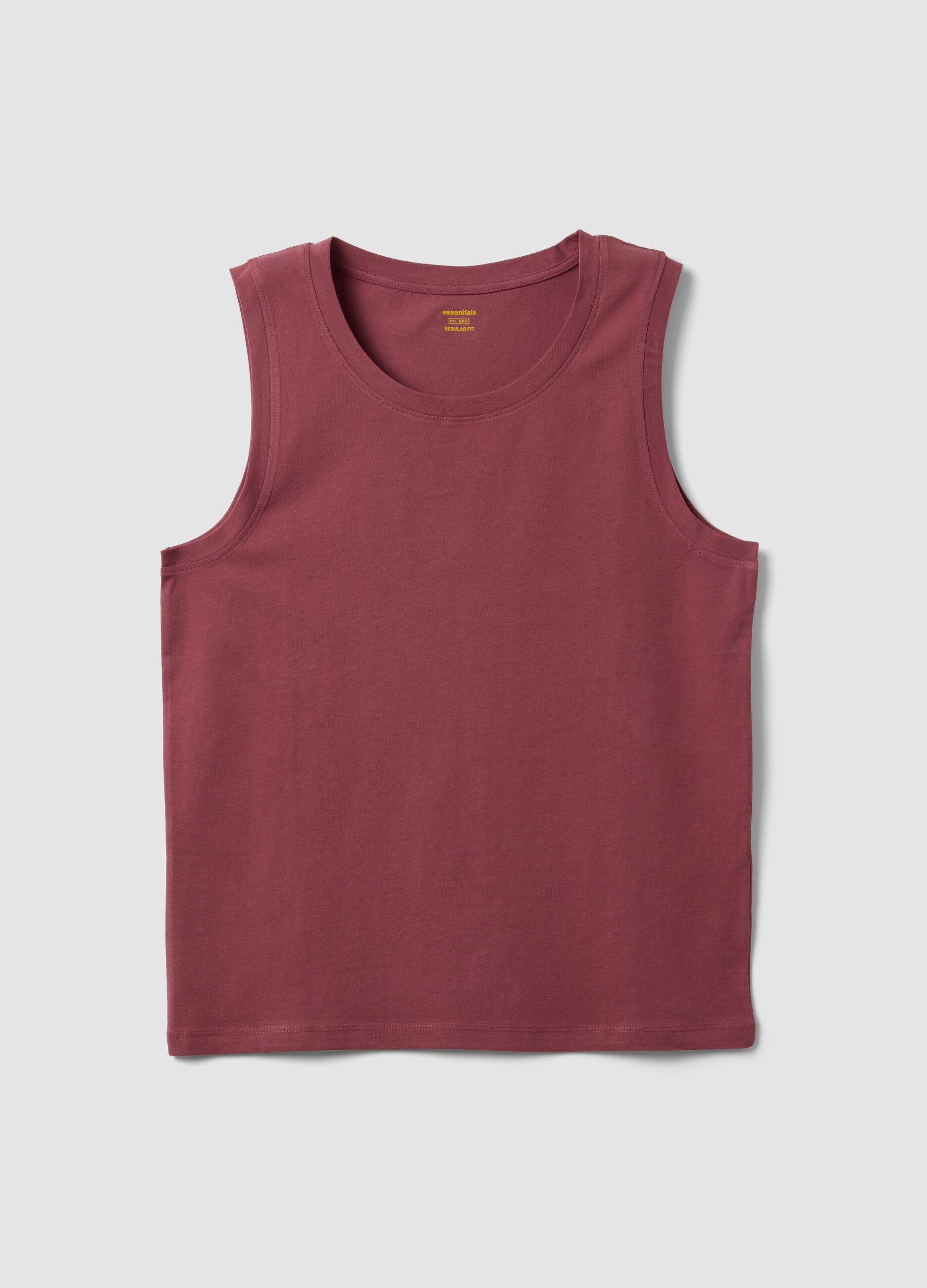 Pink pure cotton vest top