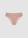 Pink stretch microfibre briefs with lace_1
