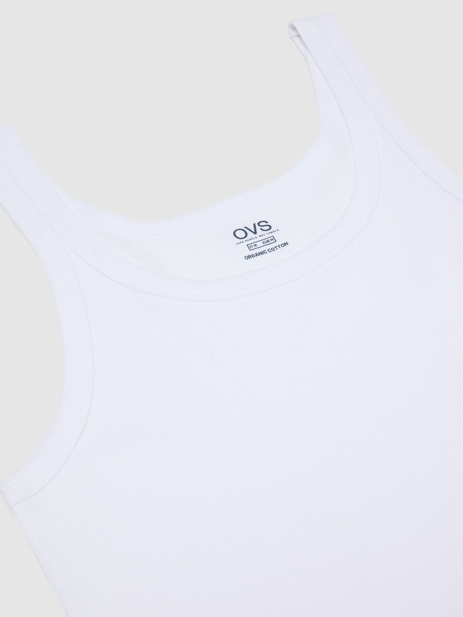 White pure cotton vest regular fit_5