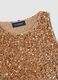 Beige regular fit tank top with sequins_5