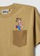 Beige pure cotton regular-fit T-shirt with chest pocket_1