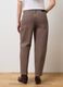 Brown balloon trousers in stretch cotton_2